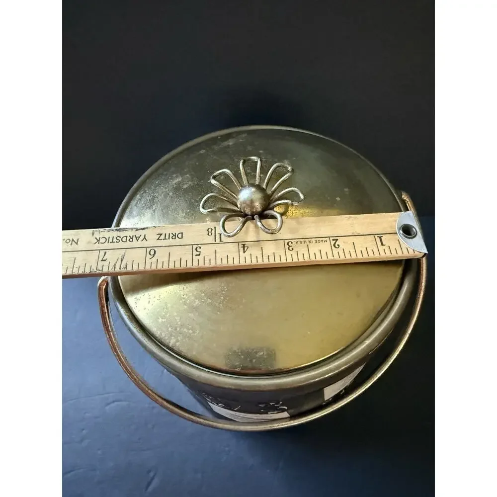Vtg Ice Bucket Serve Master Ice Bucket Barware MCM Cocktail Drinks 1960s Brass